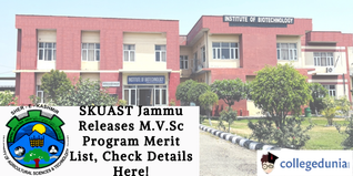 SKUAST Jammu Releases M.V.Sc Program SKUAST-J CET Result, Check Details Here!